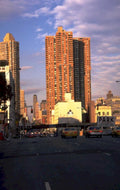 manhattan skyline sunset 1980s 1990s A4 Photo Print