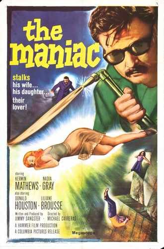 maniac 1963  01 film star poster A4 Photo Print