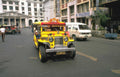 manila jeepney scene Vintage A4 Photo Print