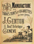 manufacture de tabacs j genton geneve vers 1880 9 Advert A4 Photo Print