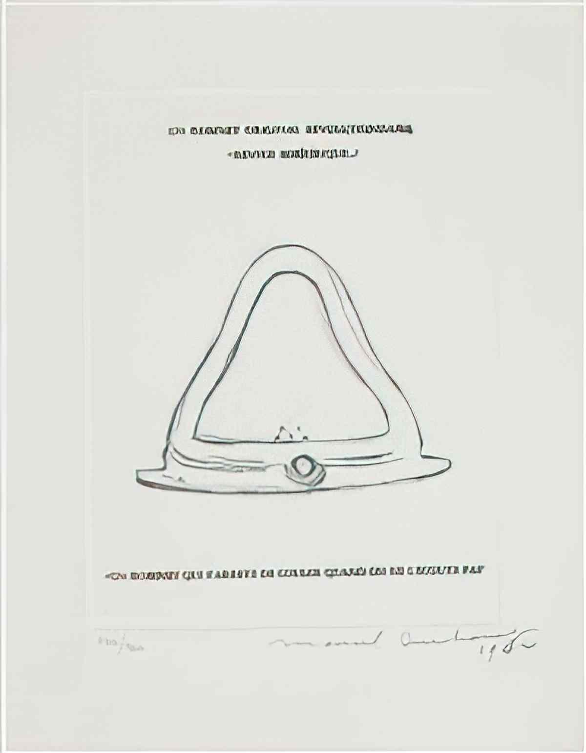 marcel duchamp autoportrait de profil fond bleu Art A4 Photo Print