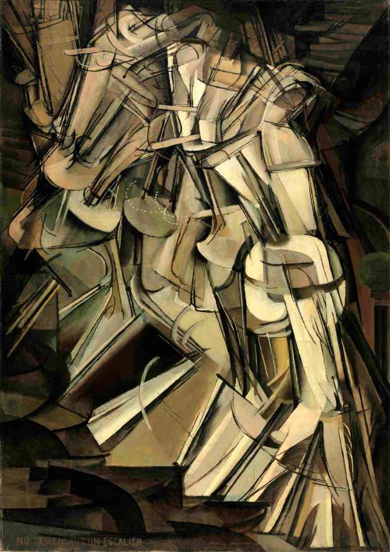 marcel duchamp nude descending a staircase no 21 crop A4 Photo Print