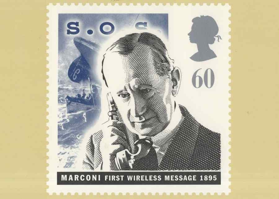 marconi first wireless radio message 1895 royal mail 161442 A4 Photo Print