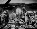 marine artillery normandy Vintage world war A4 Photo Print