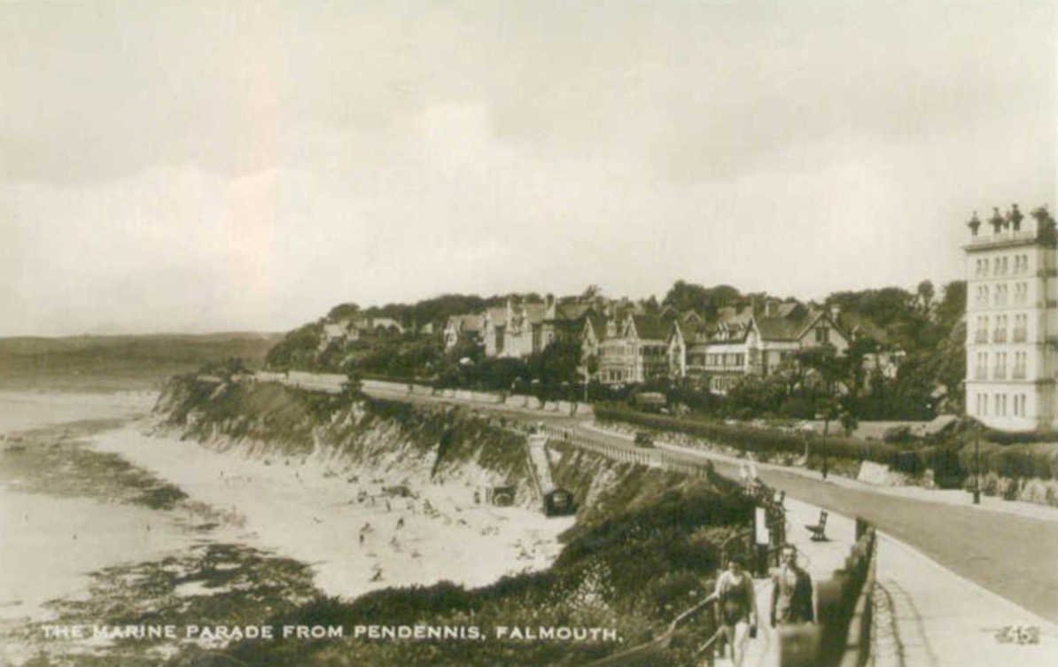 marine parade pendennisVintage 1880s 1900s A4 Photo Print