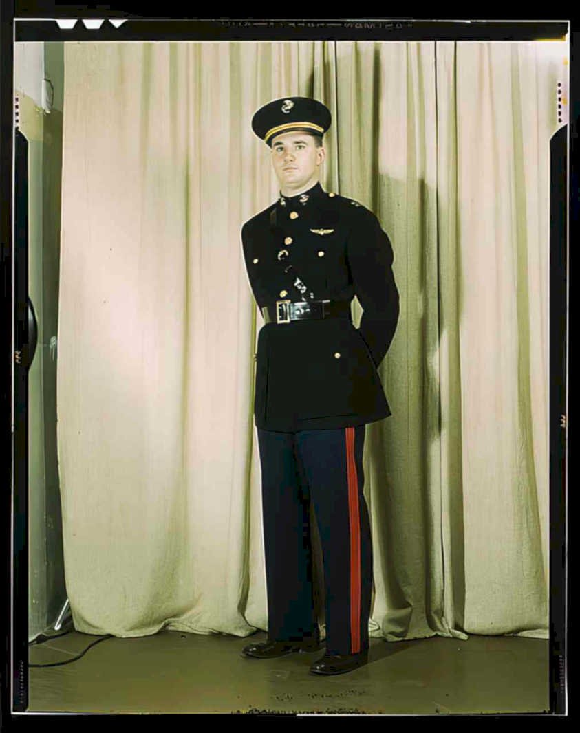 marine recruit doe Vintage world war A4 Photo Print