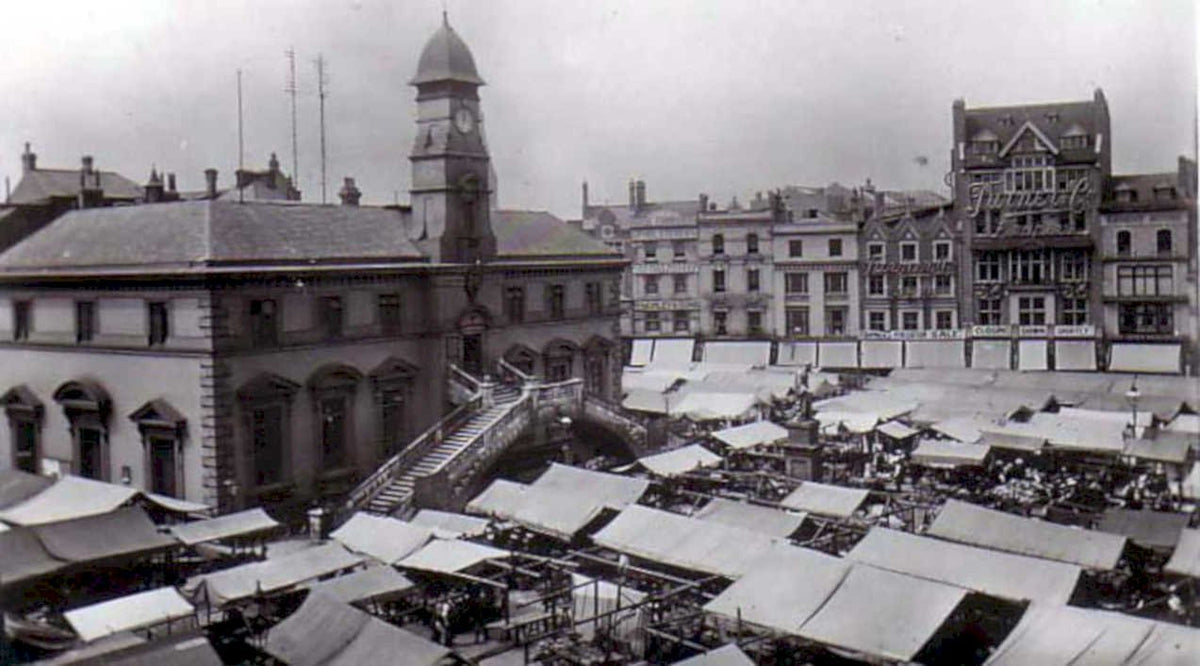 market hotel clockVintage 1880s 1900s A4 Photo Print