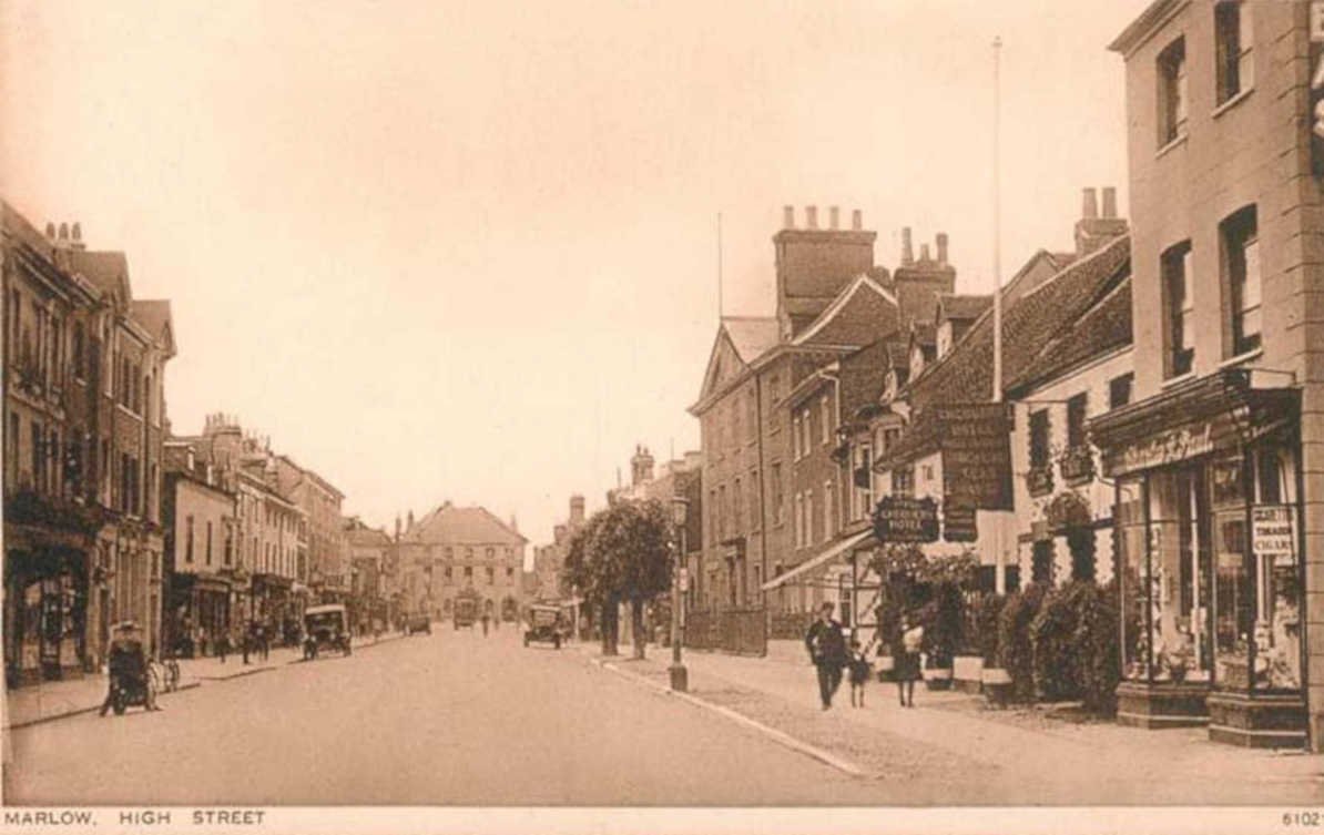 marlow high streetVintage 1880s 1900s A4 Photo Print