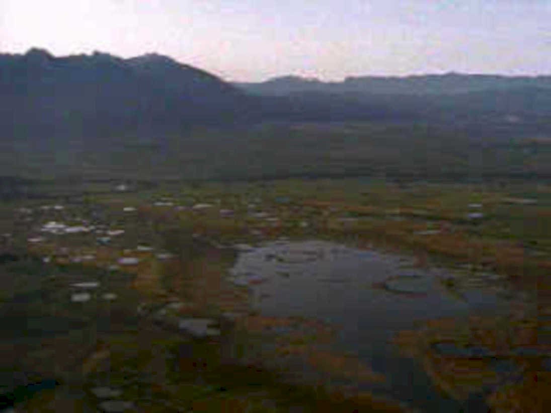 marshland mountains overcast1980s 1990s A4 Photo Print
