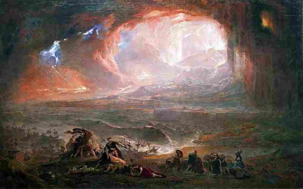 martin john Destruction of Pompeii and Herculaneum Art A4 Photo Print