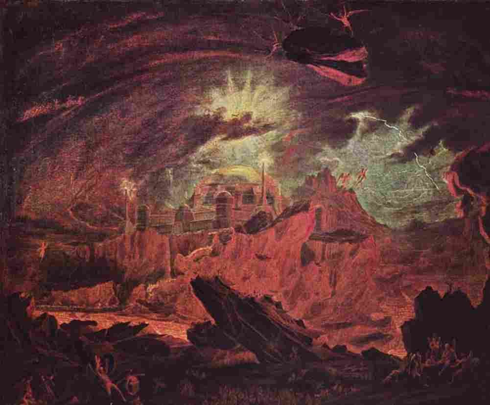martin john Fallen Angels in Hell Art A4 Photo Print