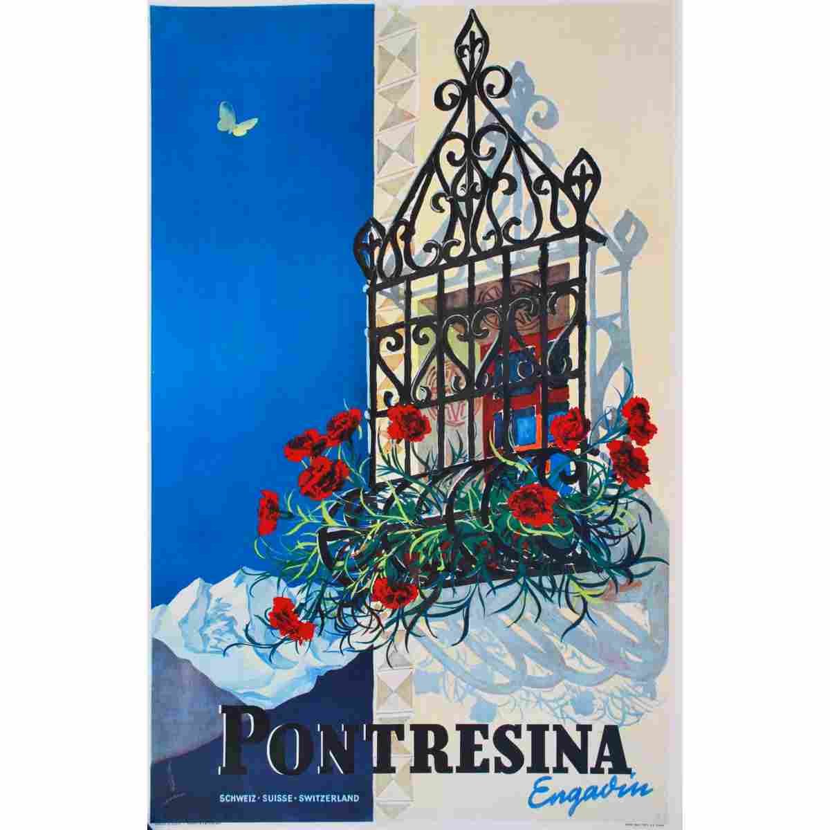 martin peikert pontresina engadin 1938 2 Advert A4 Photo Print