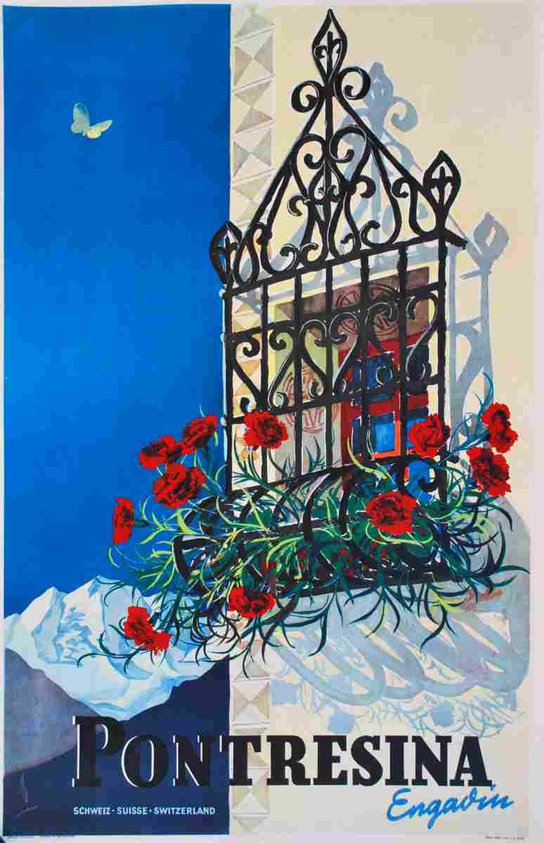 martin peikert pontresina engadin 1938 4 Advert A4 Photo Print