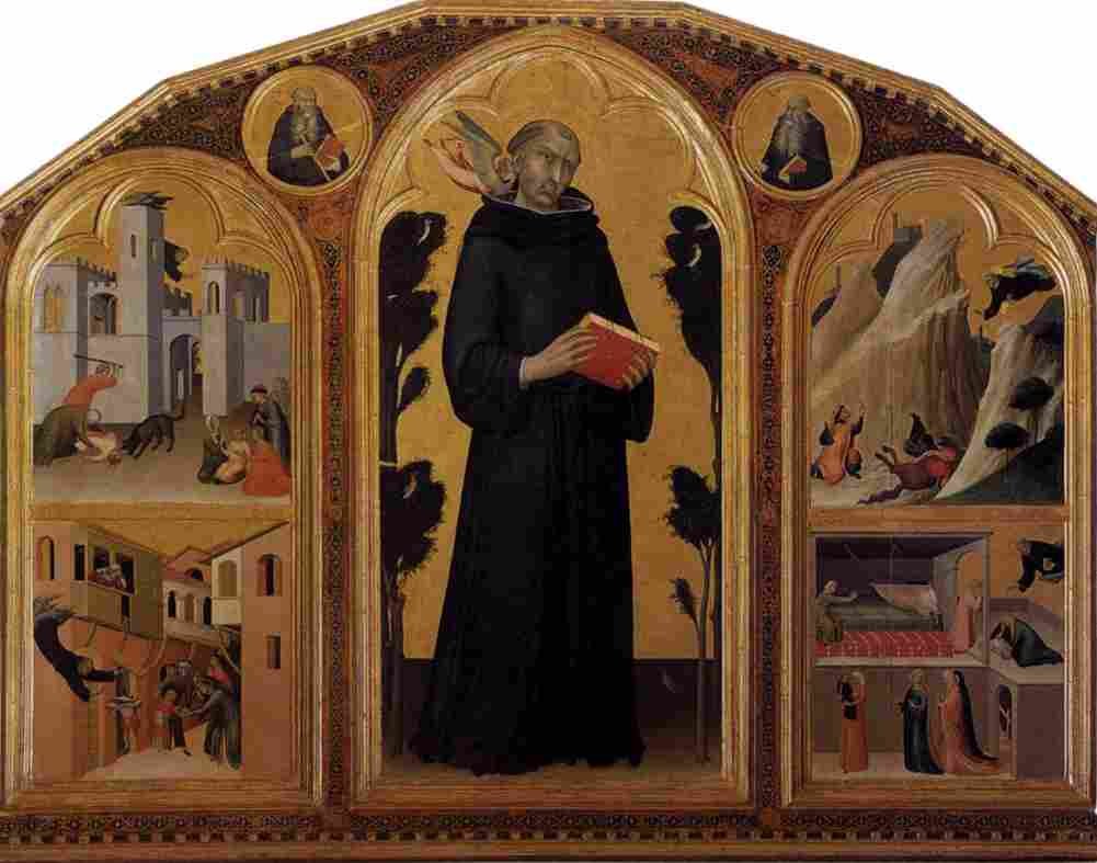 martini simone blessed agostino novello altarpiece Art A4 Photo Print