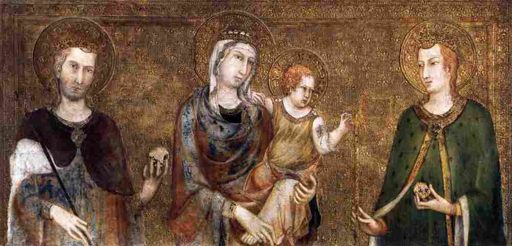 martini simone madonna and child between saint stephen and saint ladislaus Art A4 Photo Print