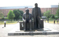 marx engels square Vintage A4 Photo Print