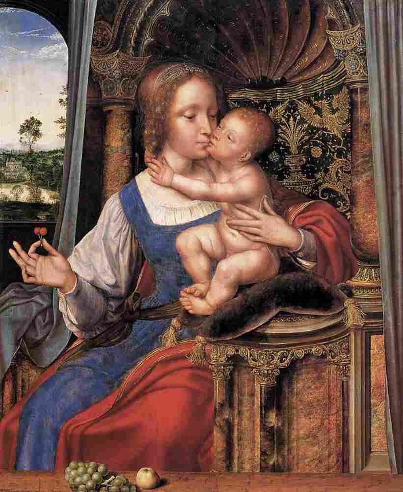massys virgin and child Art A4 Photo Print