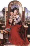 massys virgin enthroned Art A4 Photo Print