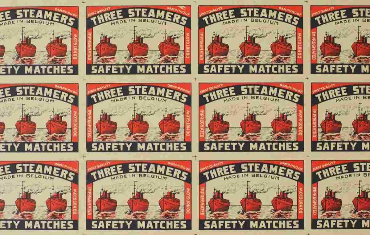 matchbox labels steamer 1 Advert A4 Photo Print