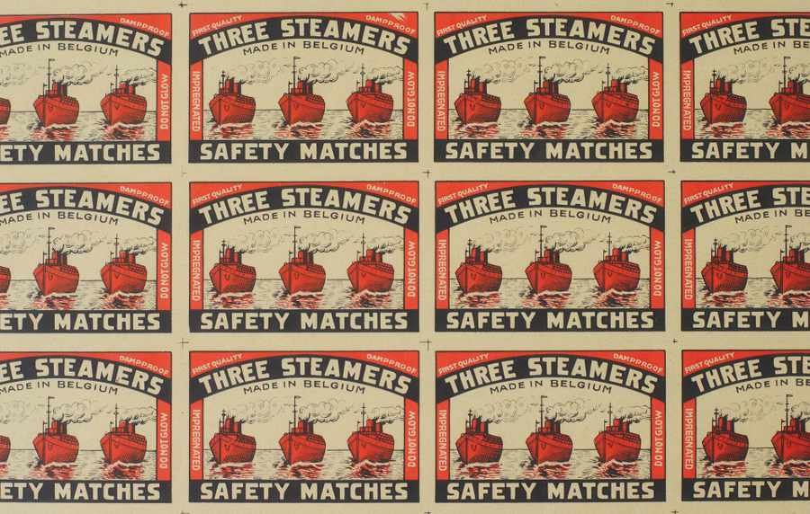 matchbox labels steamer 1 Vintage Advert A4 Photo Print