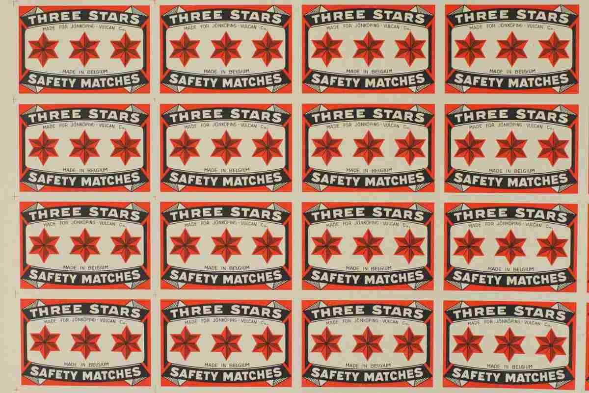 matchbox labels three stars 1 Advert A4 Photo Print
