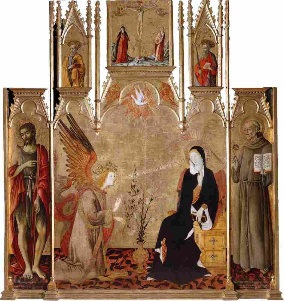 matteo annunciation with saints Art A4 Photo Print