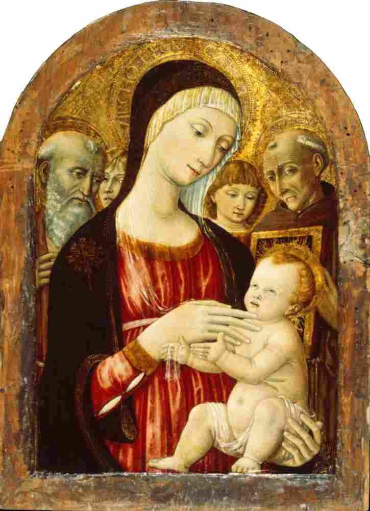 matteo virgin and child with saints and angels Art A4 Photo Print