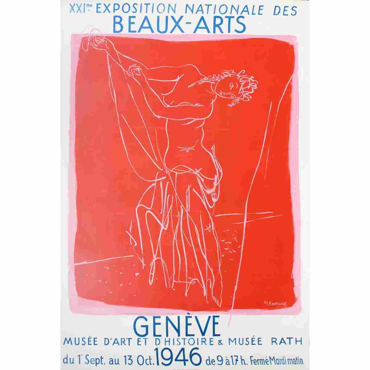 maurice barraud exposition des beaux arts geneve 1946 2 Advert A4 Photo Print