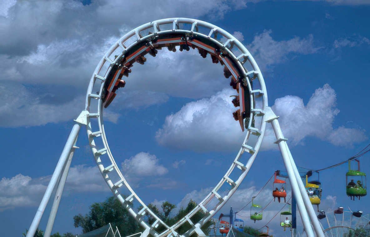 maverick coaster kingsdominion Vintage A4 Photo Print