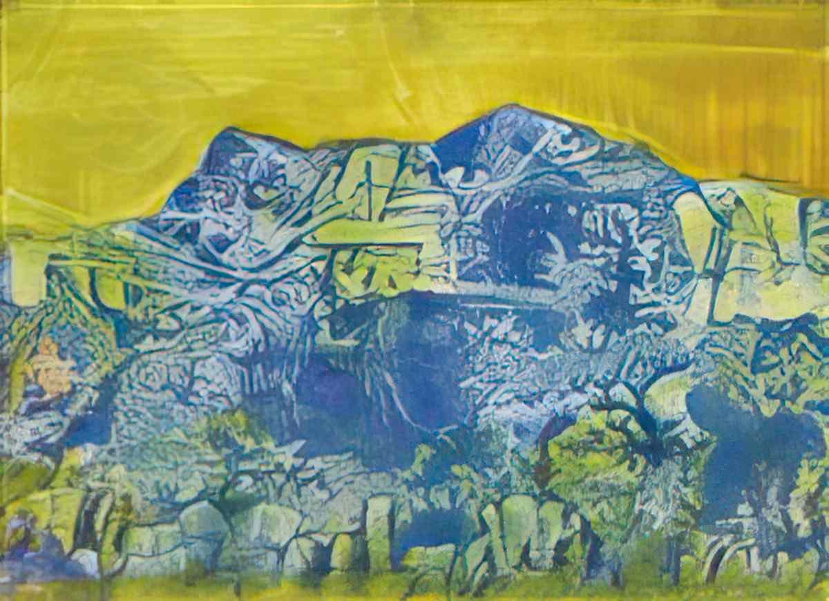 max ernst blue mountain and yellow sky arizona landscape Art A4 Photo Print