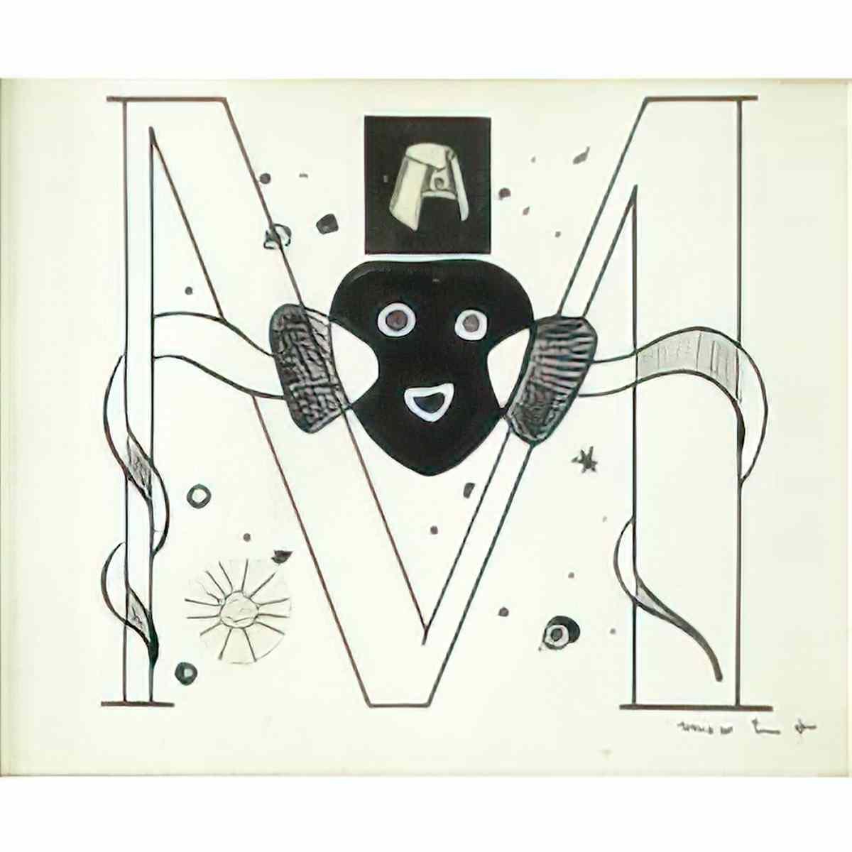 max ernst brebis galante the letter m Art A4 Photo Print