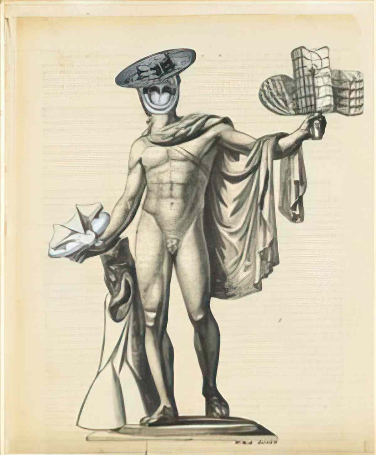 max ernst collage pour la couverture du catalogue de the internationa Art A4 Photo Print