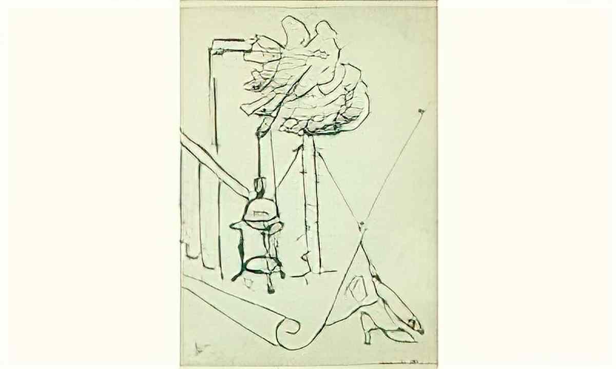 max ernst composition a lescalier et arbre Art A4 Photo Print