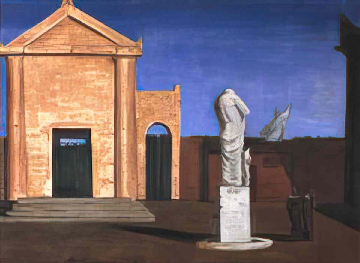 max ernst copie dapres lenigme dun apres midi dautomne de chirico Art A4 Photo Print