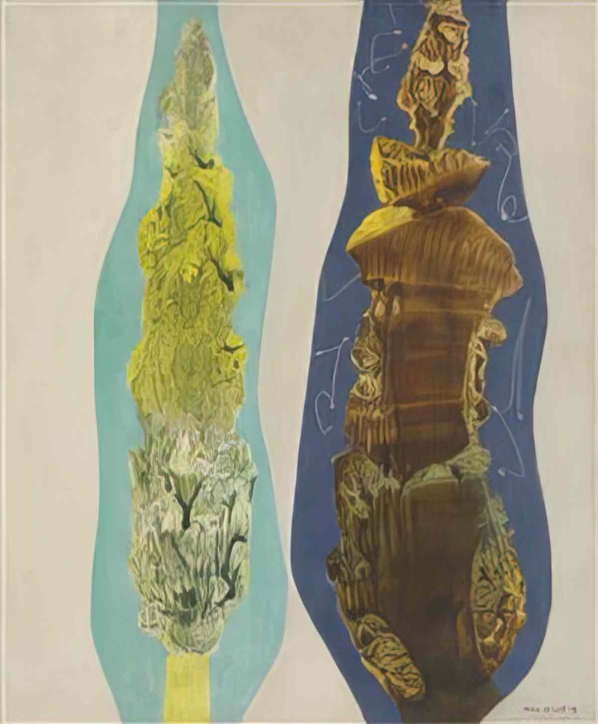 max ernst deux cypres reciproques Art A4 Photo Print