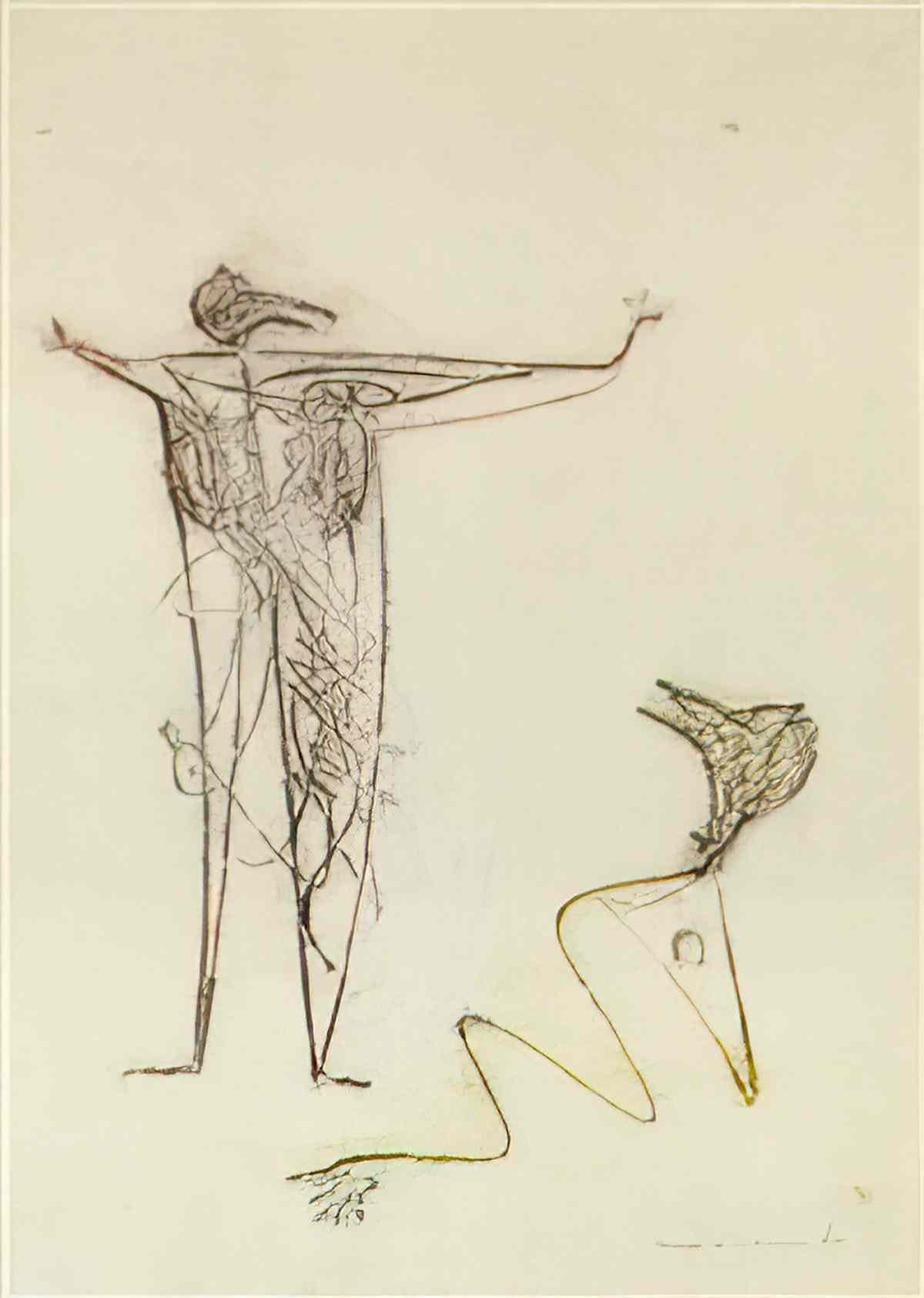 max ernst deux hommes oiseaux Art A4 Photo Print