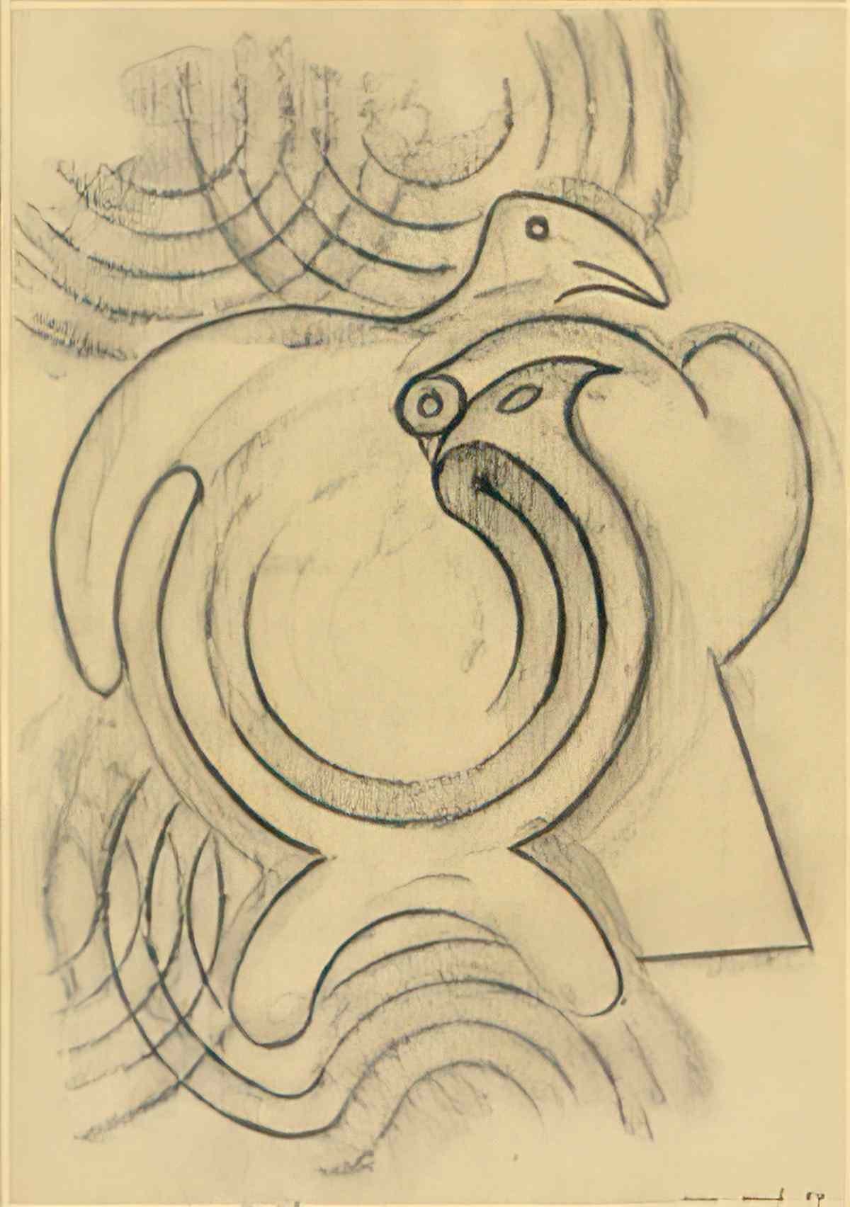 max ernst deux oiseaux1 Art A4 Photo Print