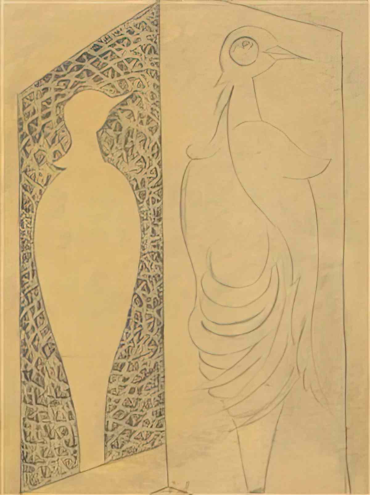 max ernst etude pour colombe noire et colombe pâle Art A4 Photo Print