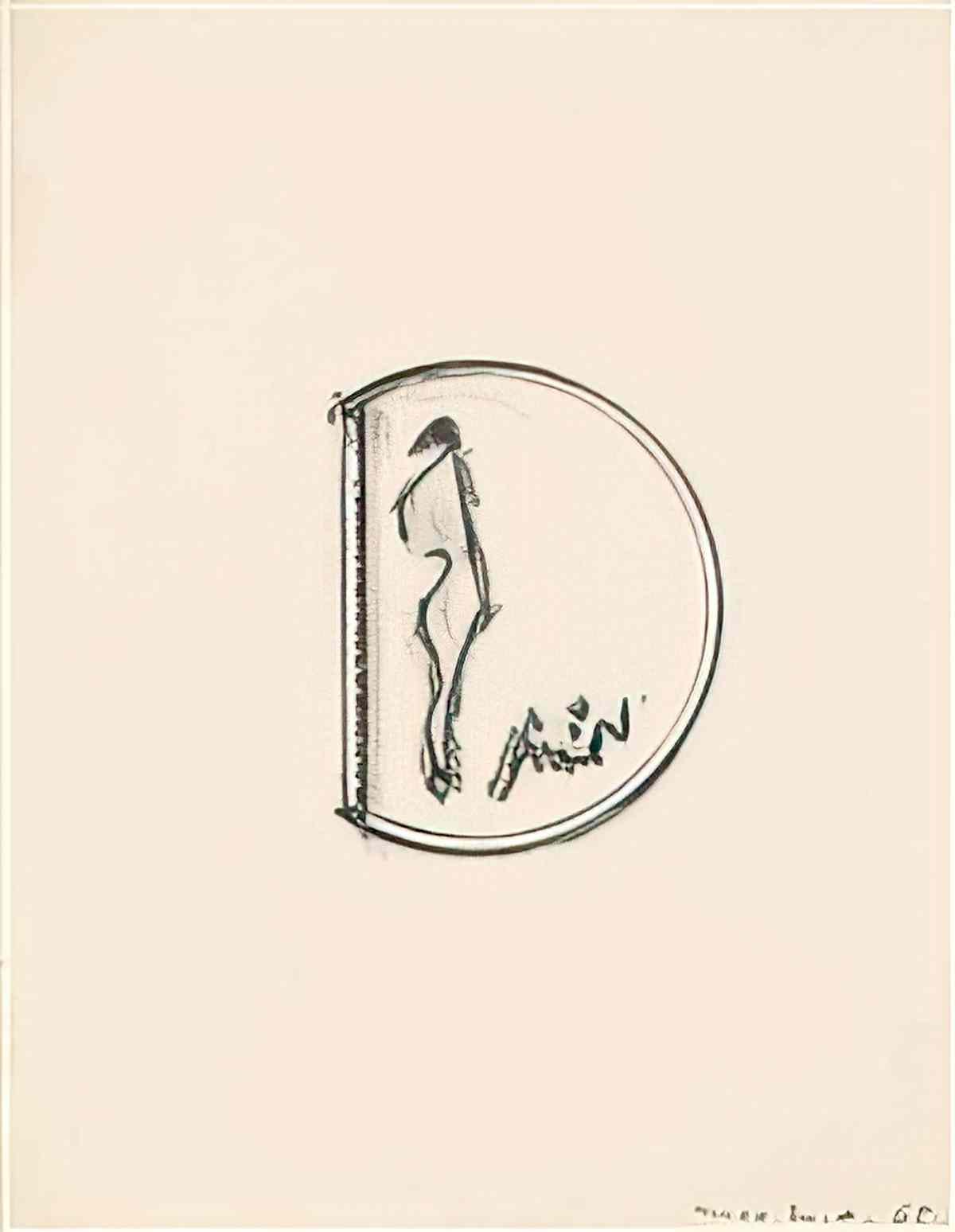 max ernst initiale d Art A4 Photo Print