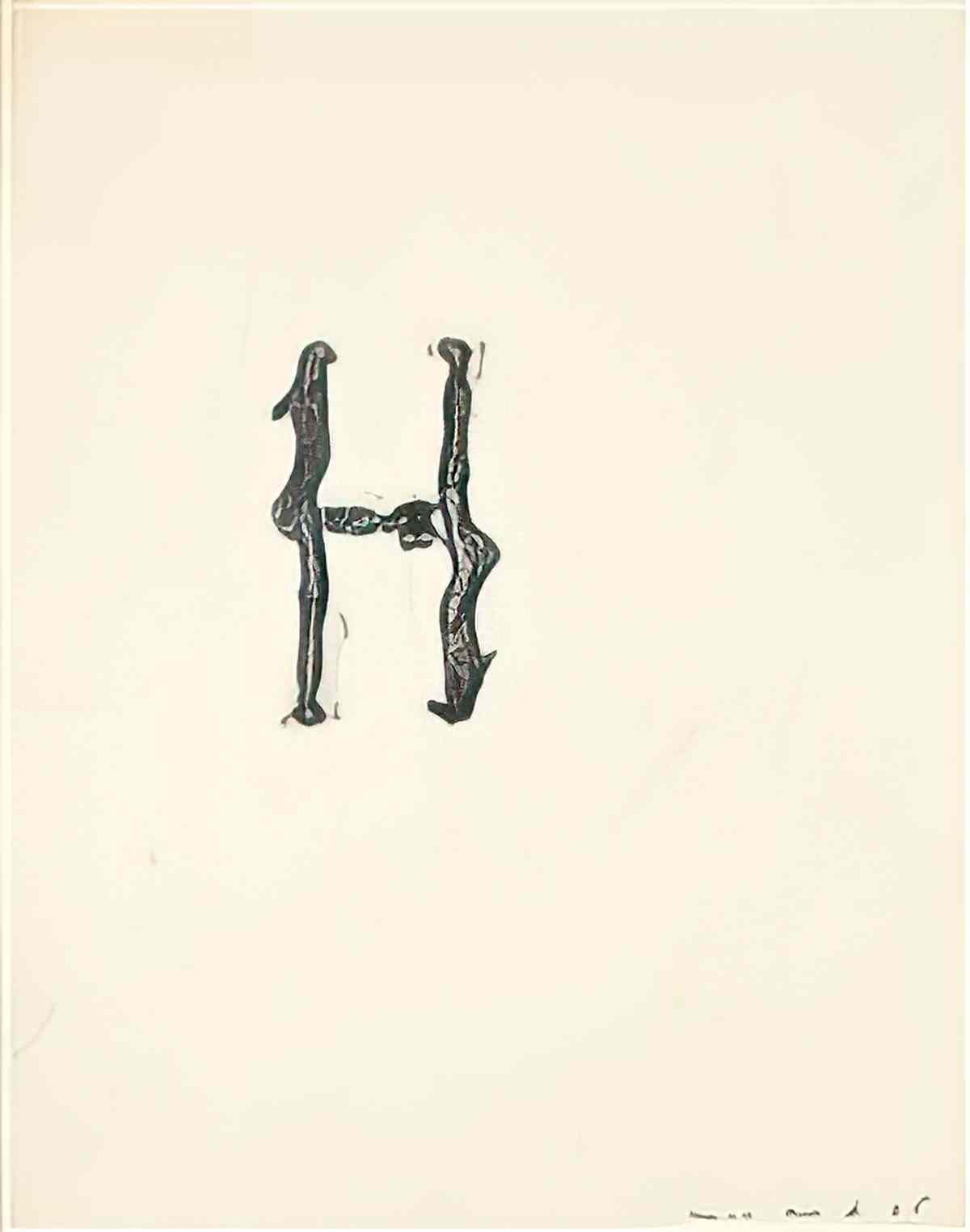 max ernst initiale h Art A4 Photo Print