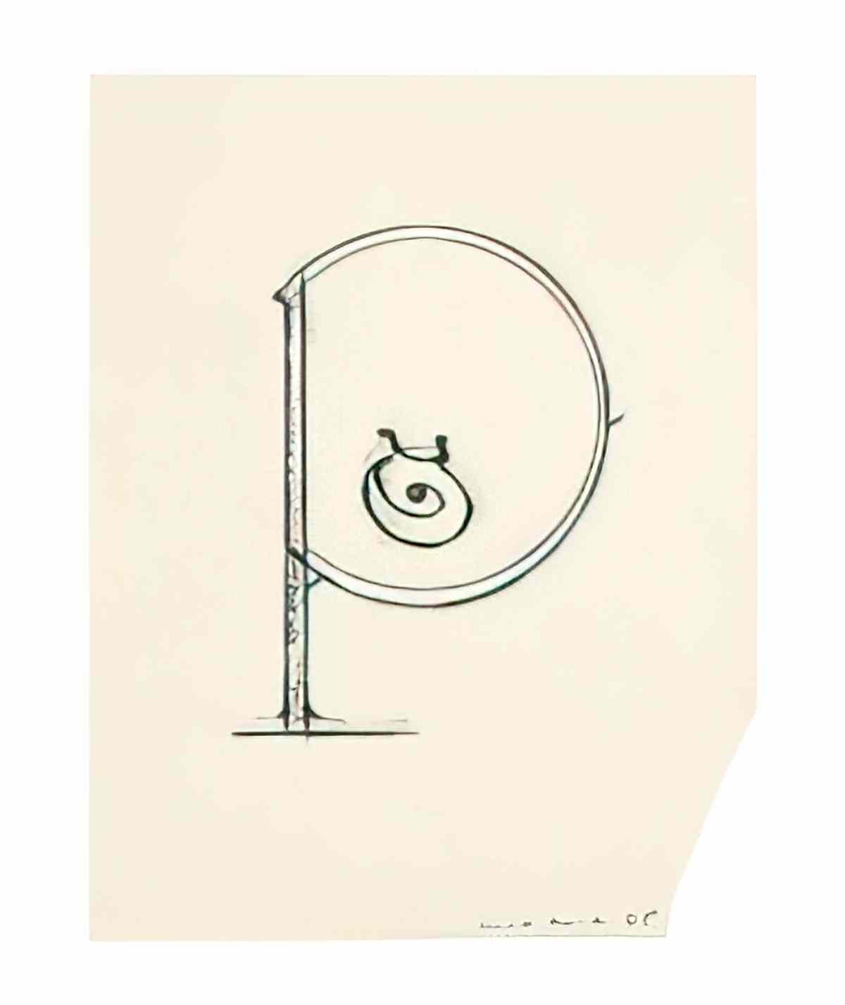 max ernst initiale p Art A4 Photo Print