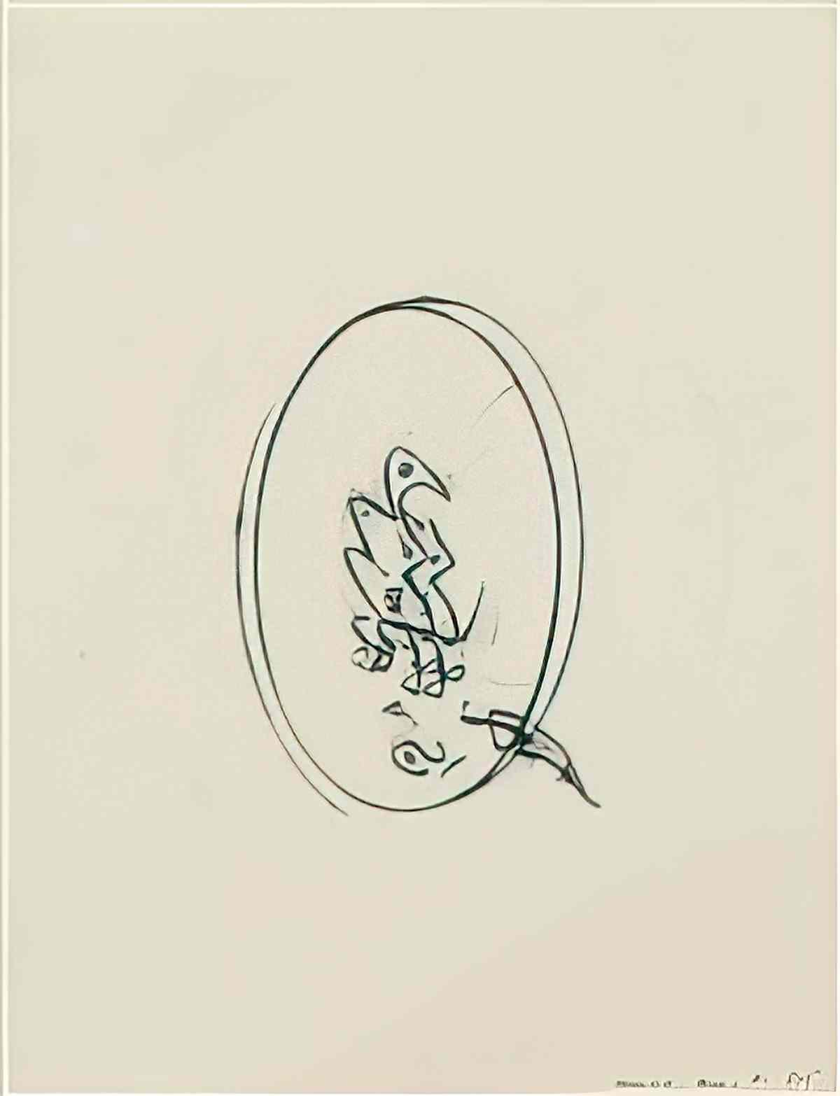 max ernst initiale q3 Art A4 Photo Print