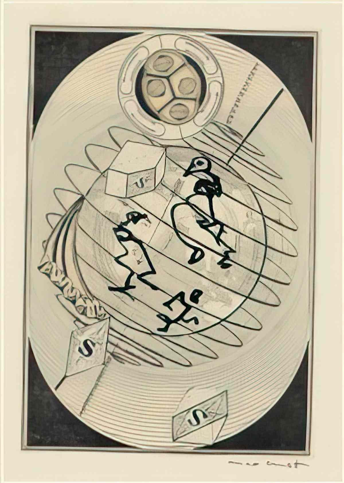 max ernst logique sans peine wunderhorn frontispiz Art A4 Photo Print