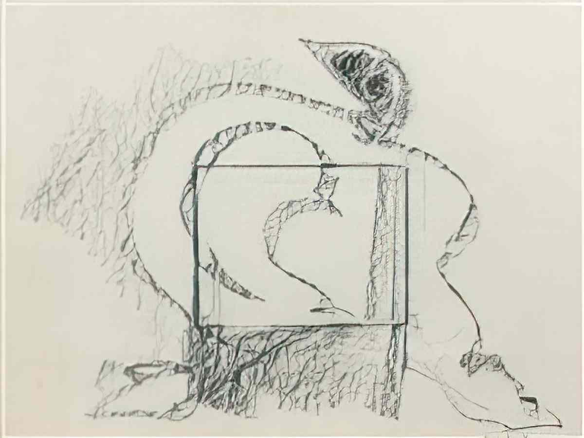 max ernst oiseau et cage double sided Art A4 Photo Print