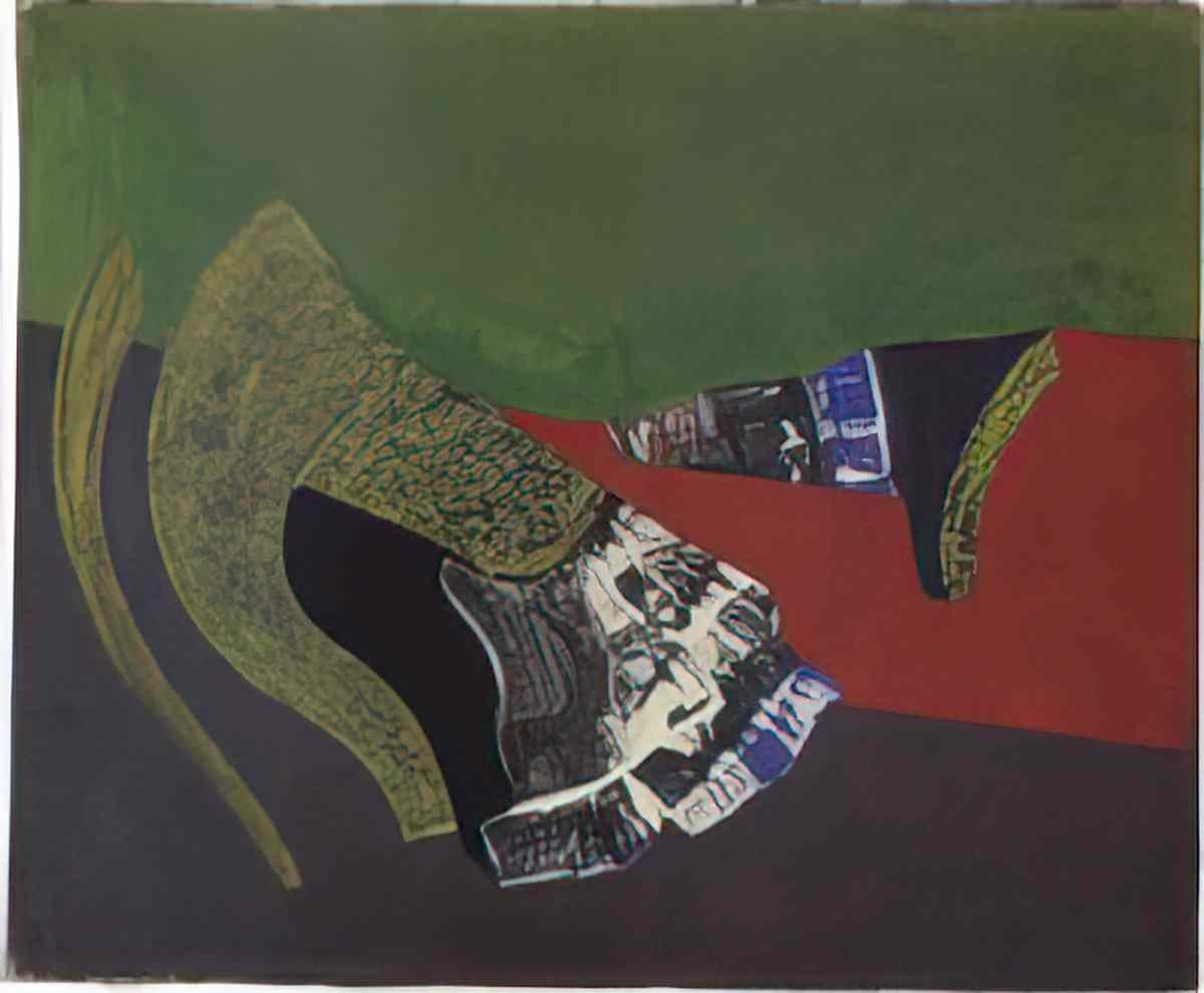 max ernst paysage vert et rouge Art A4 Photo Print