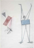 max ernst pierre hebey festin draft for lithograph Art A4 Photo Print