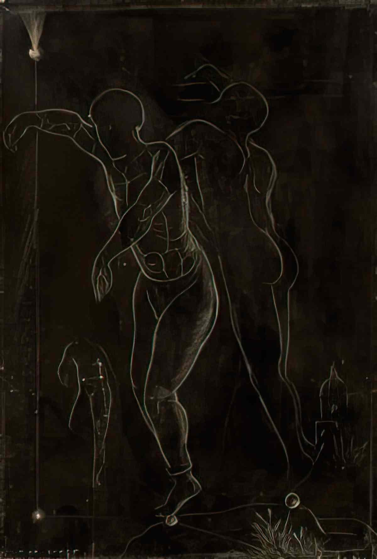 max ernst schwebende figuren Art A4 Photo Print