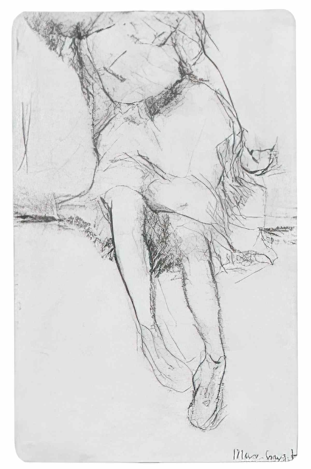 max ernst schwester loni sitzend + sitzende weibliche figur study ver Art A4 Photo Print