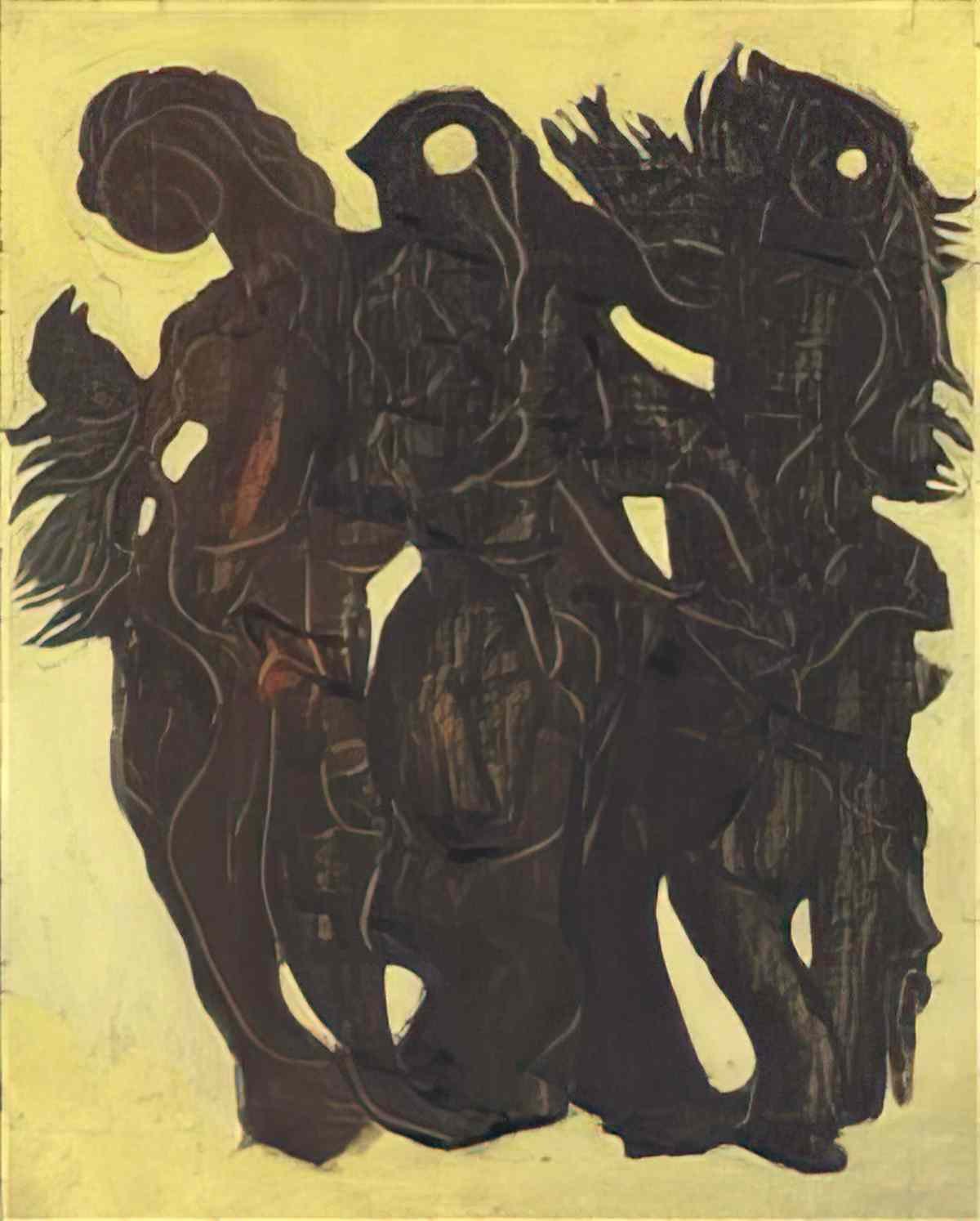 max ernst trois jeunes filles en de belles poses Art A4 Photo Print