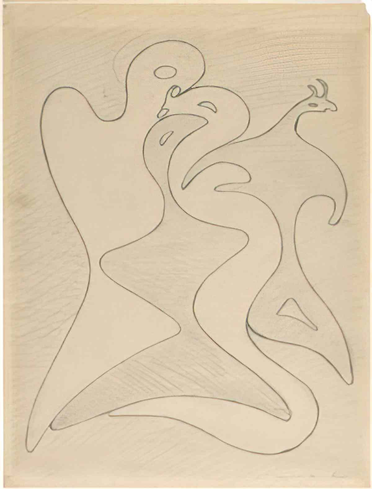 max ernst untitled figurative study Art A4 Photo Print